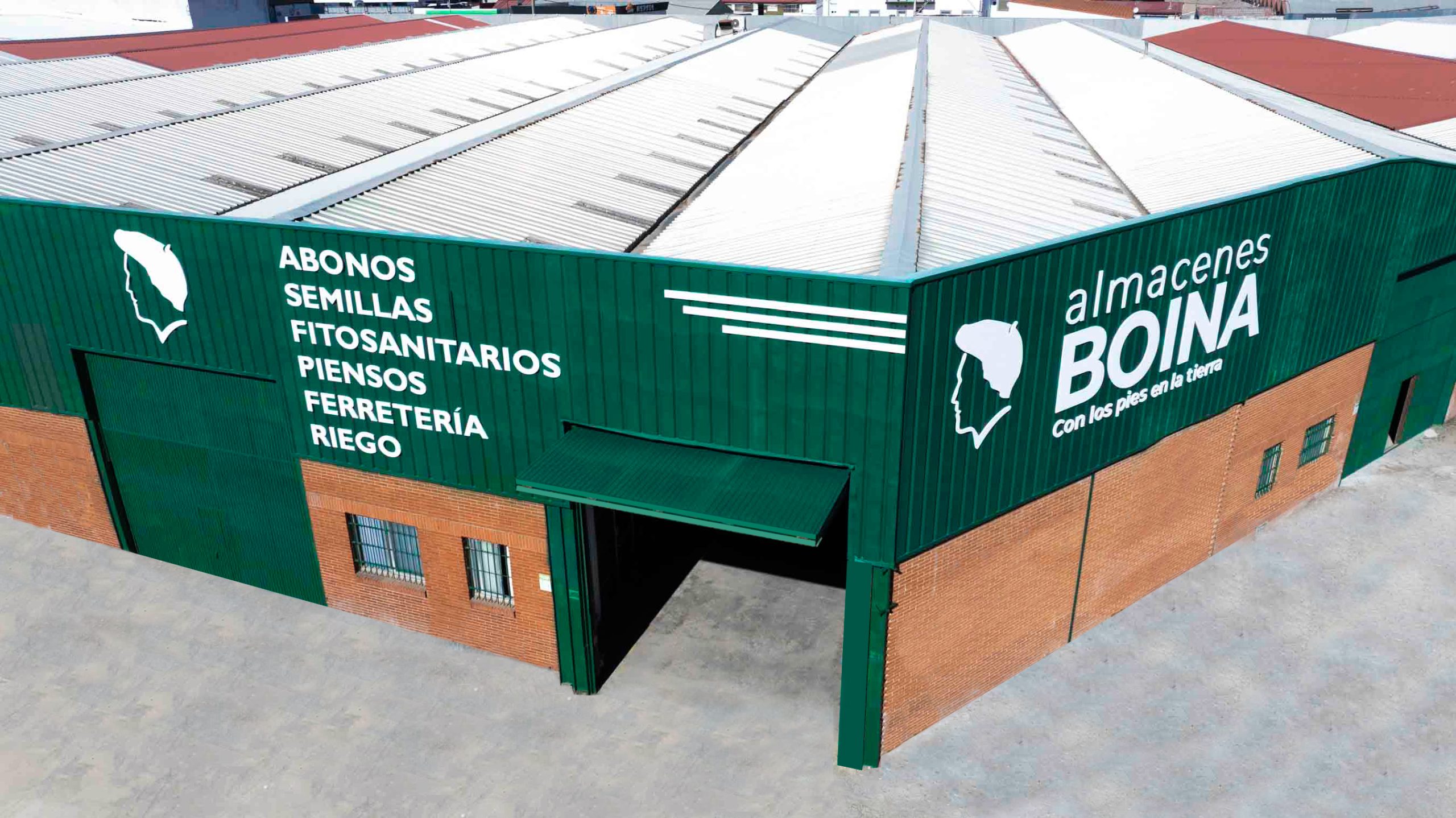 Vista aérea de Almacenes Boina Plasencia